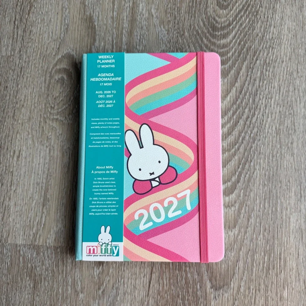 Orange Circle Studio Miffy 2027 Weekly Planner 17 Month Aug 2026-Dec 2027 Pink
